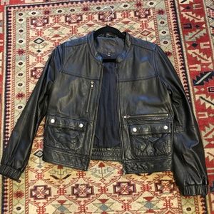 Joie black genuine leather jacket